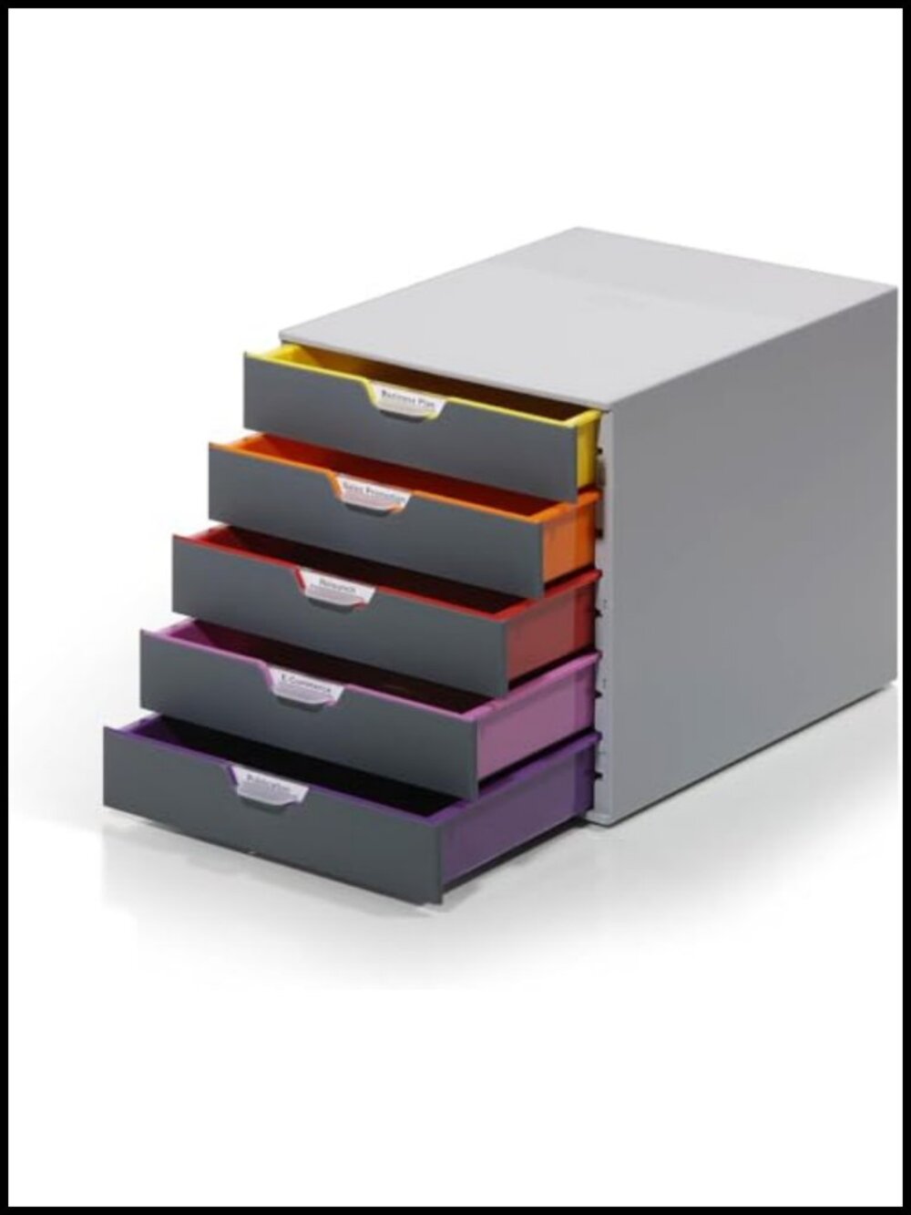 Desktop Drawer Organizer 5 Drawer Unit Letter Size Stackable Plastic